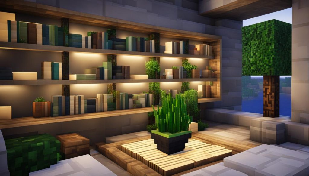 bookshelf design ideas minecraft