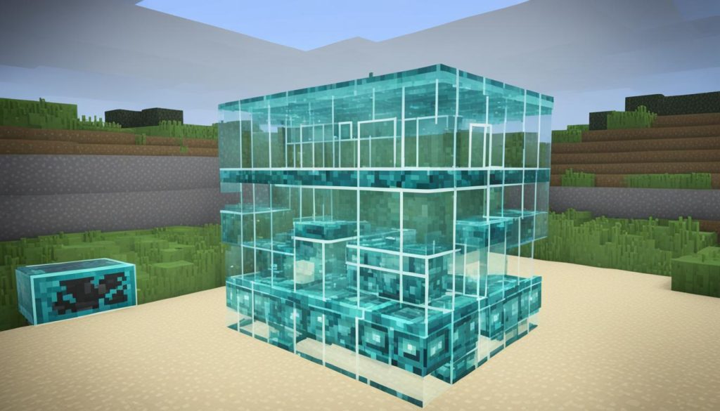 how do you make glass walls in minecraft?