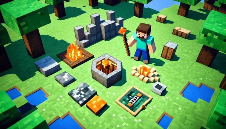 how to make a campfire in minecraft