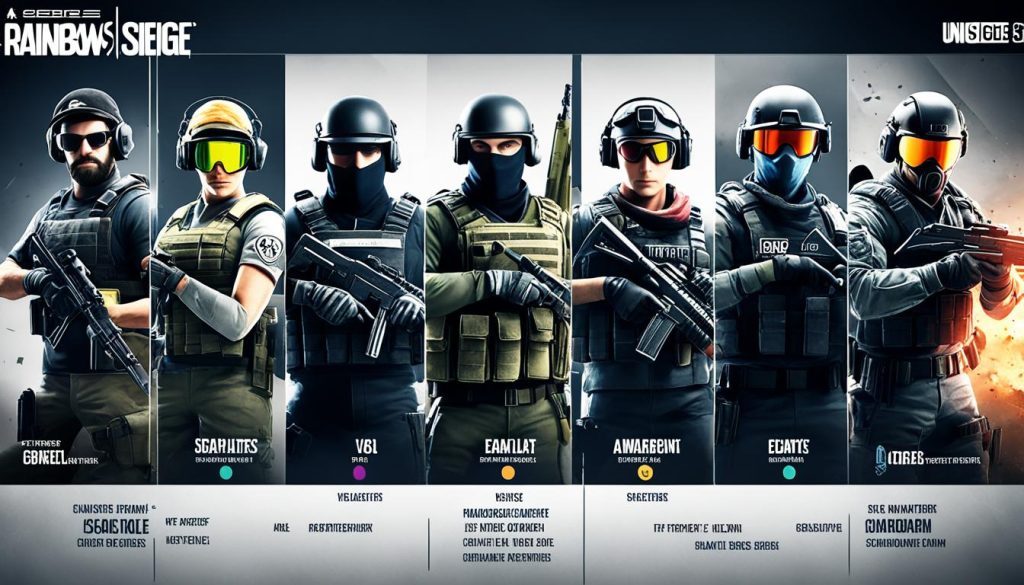 rainbow six siege operators selection